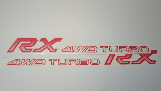 Leone/Loyale L Series 4WD TURBO RX Large Red Side Sticker