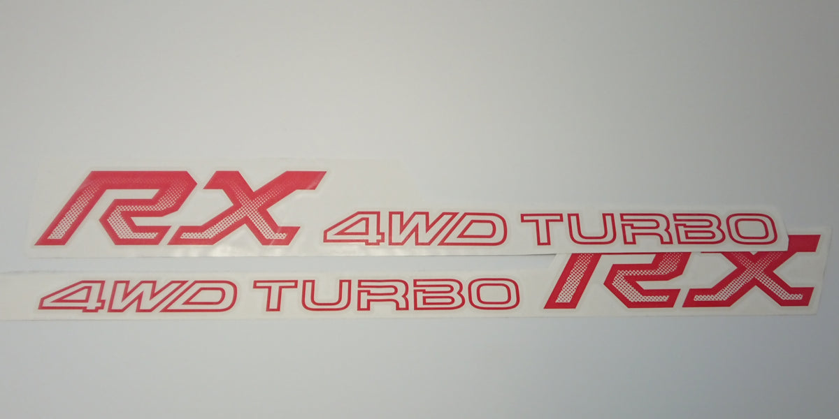 RX 4WD TURBO Leone Side Door Stickers - Pair — Boxer Beauty