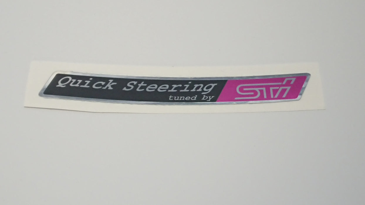 STI Quick Steering Banana/Curved Mylar Reproduction Sticker