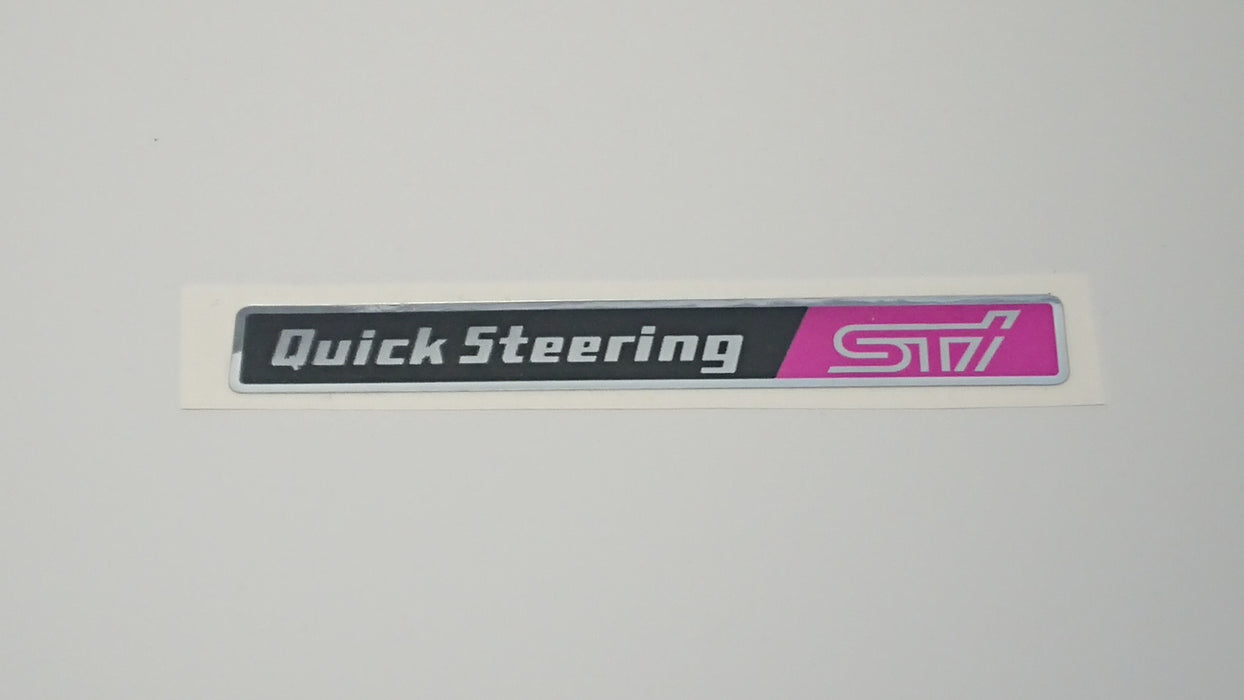 STI Quick Steering Straight Mylar Reproduction Sticker