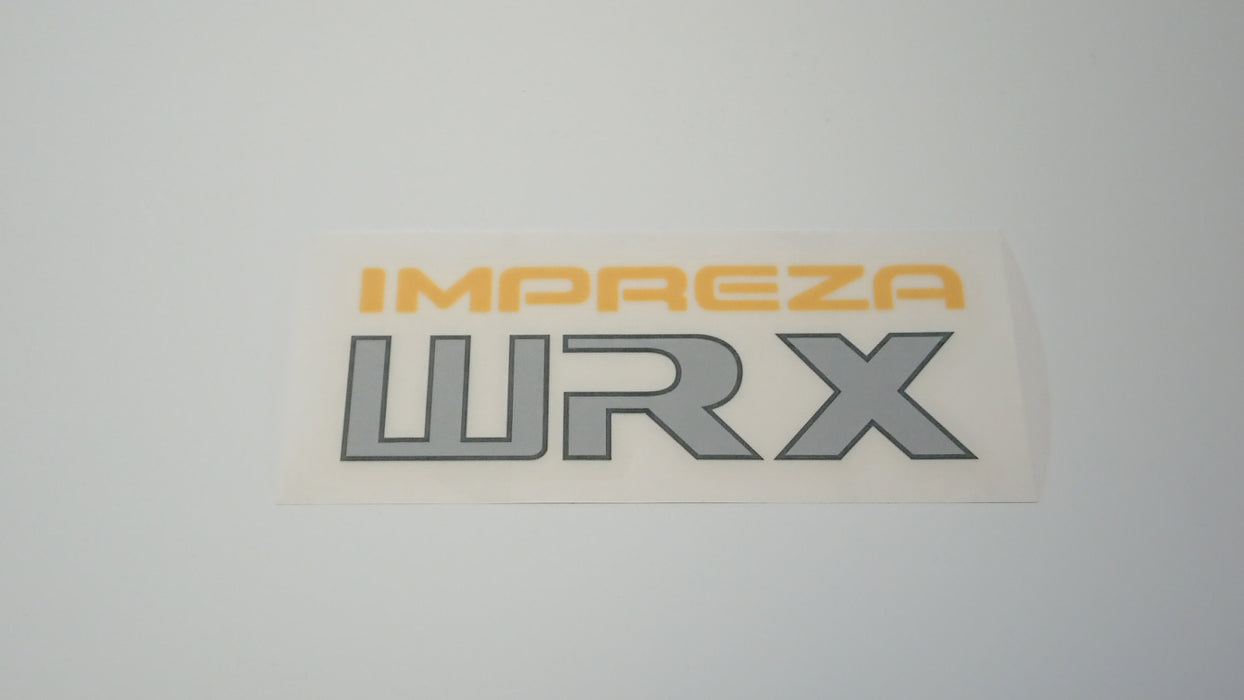 Impreza WRX "Squat" style tailgate sticker - Gold