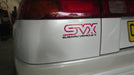 SVX Subaru Vehicle X Decal Pink and Black Installed