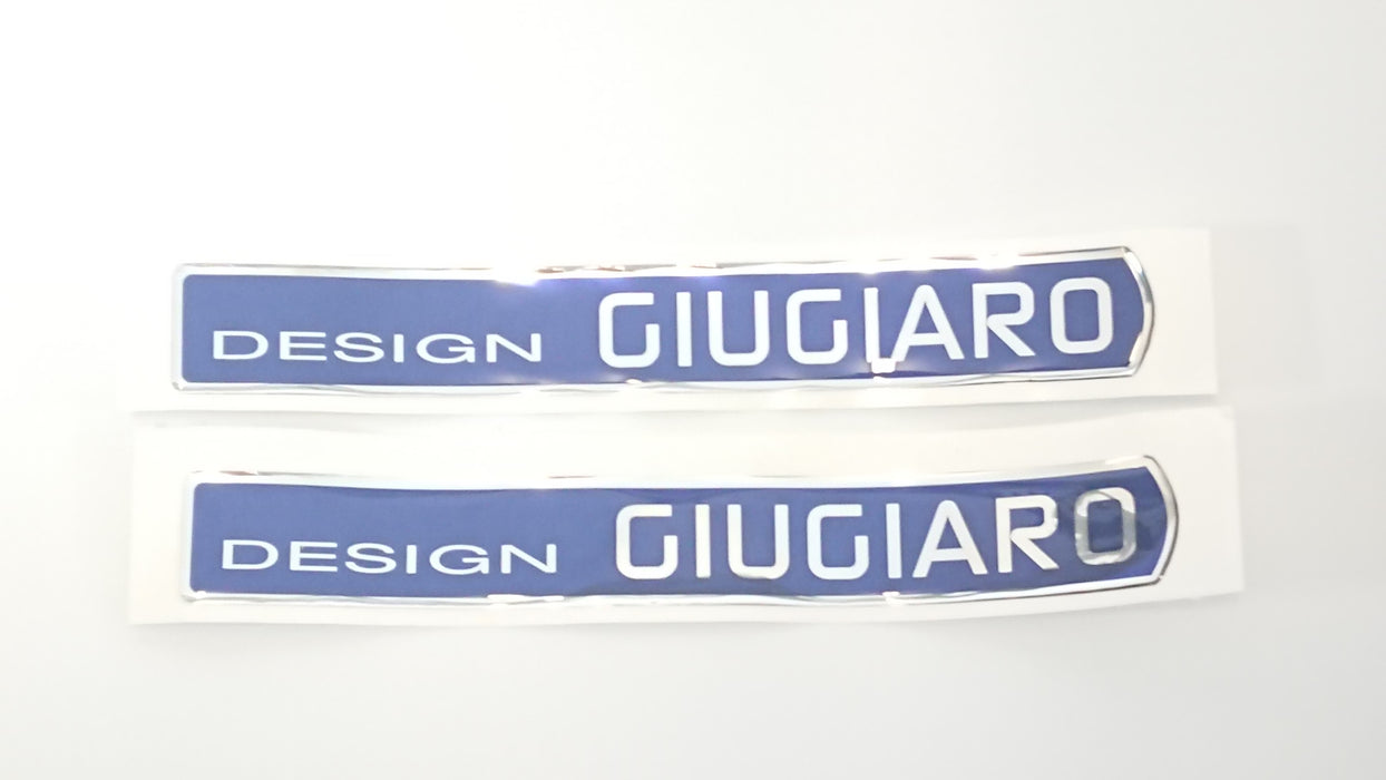 Modern Reflective Design Giugiaro Domed Stickers Large Pair