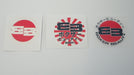 Boxer Beauty Assorted 5cm Round Rising Sun Clear Stickers