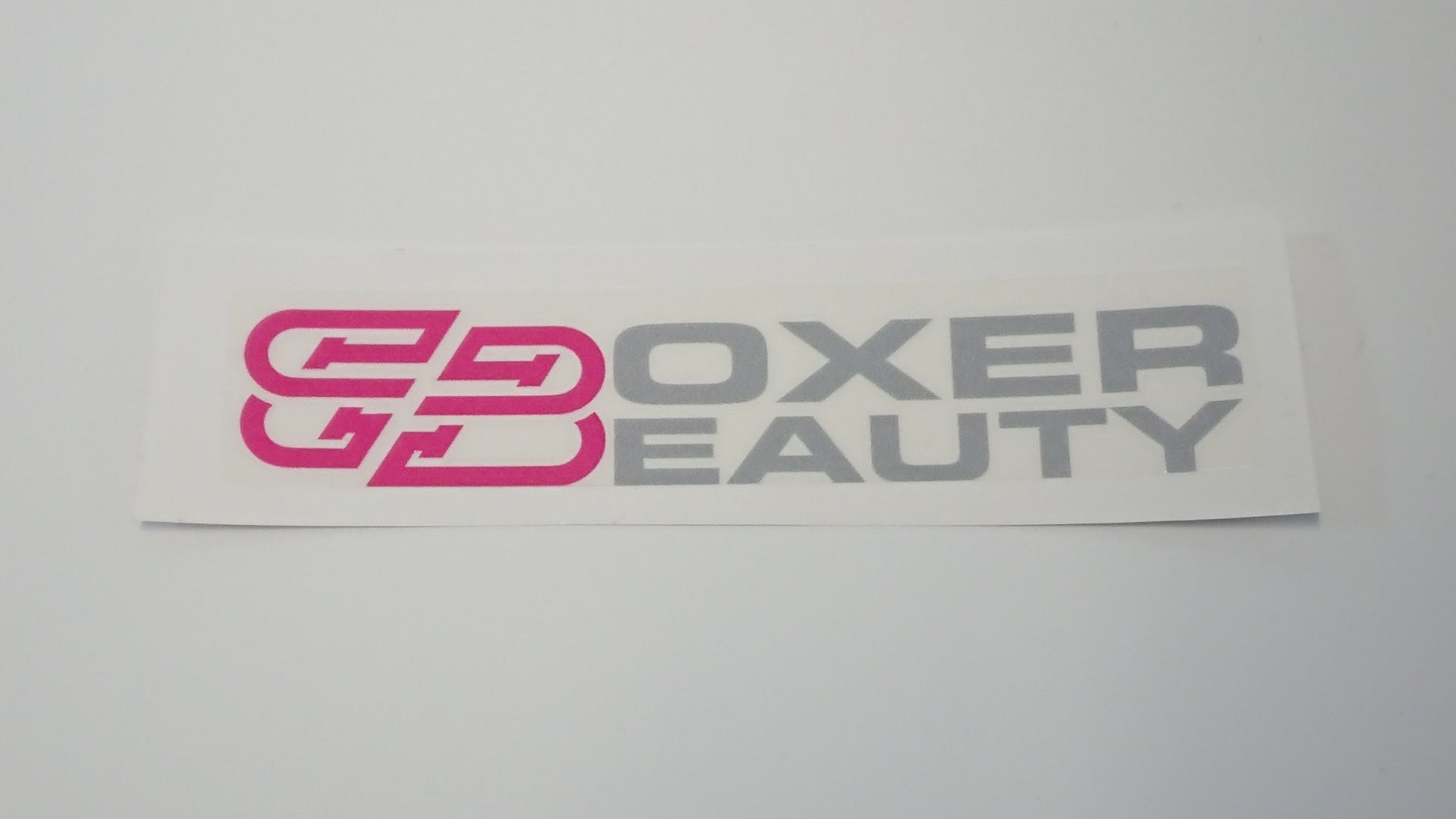 Boxer Beauty STI Style Small 8cm Sticker Silver/Grey