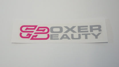 Boxer Beauty STI Style Small 8cm Sticker Silver/Grey