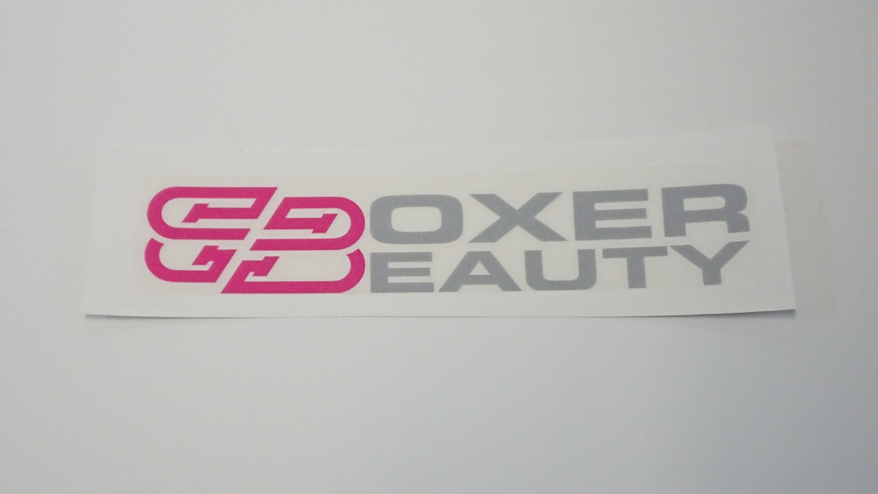 Boxer Beauty STI Style Small 8cm Sticker Silver/Grey