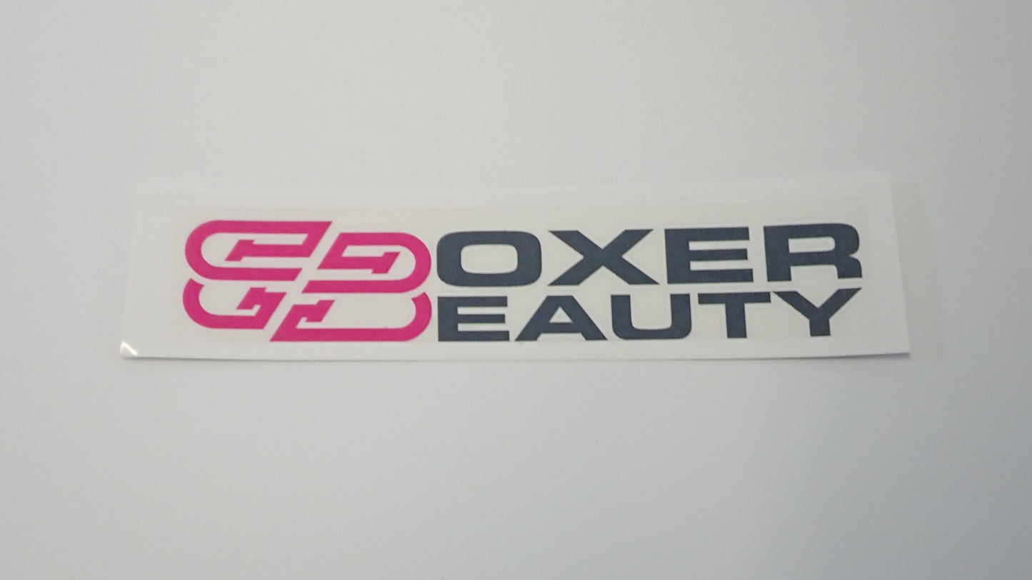 Boxer Beauty STI Style Small 8cm Sticker Charcoal