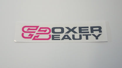 Boxer Beauty STI Style Small 8cm Sticker Charcoal