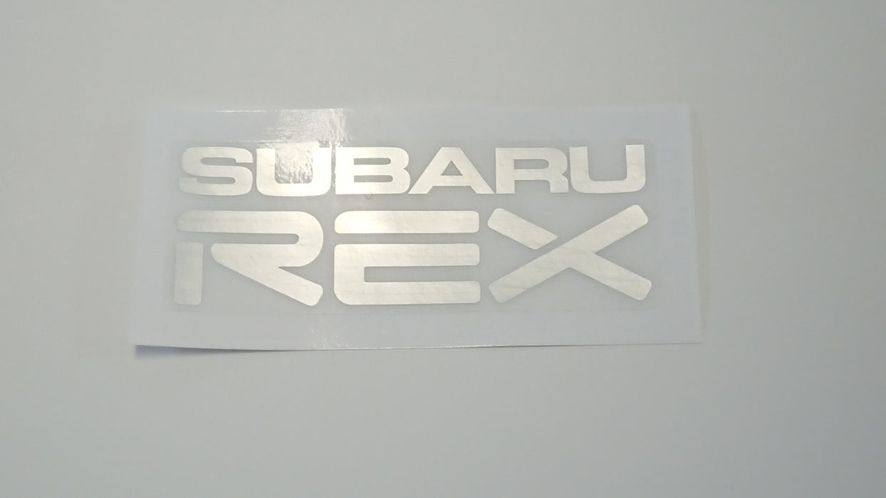 Subaru REX Tailgate Sticker - Resin Metallic