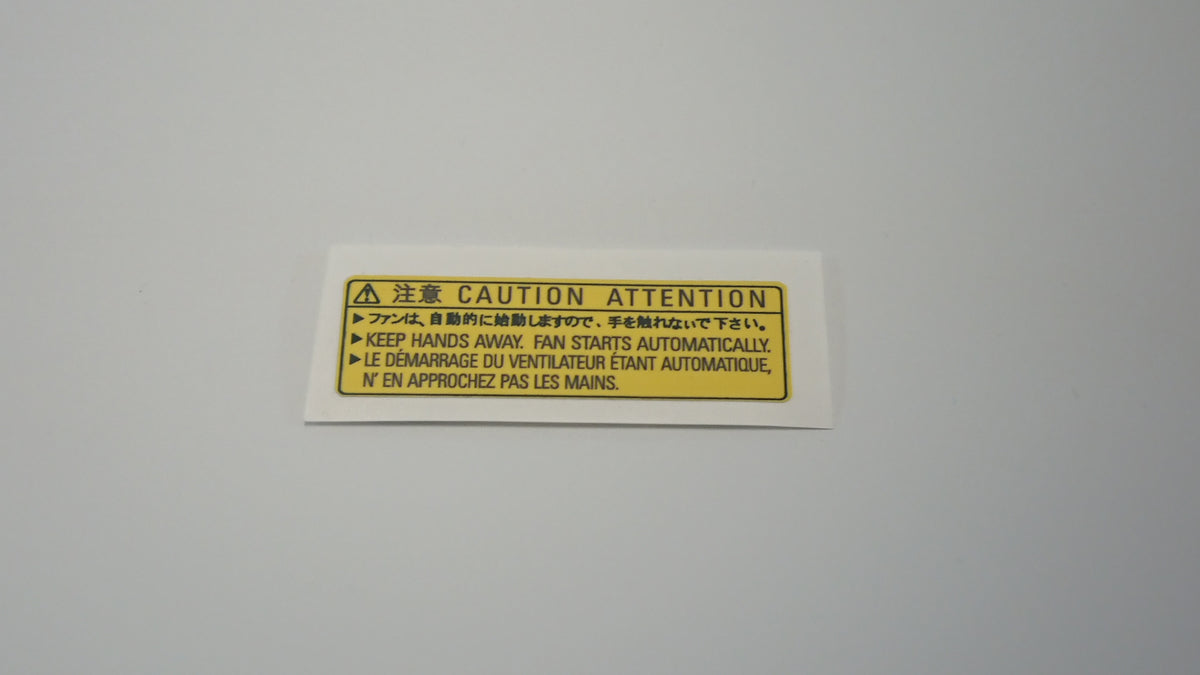 Visual Indicator Fan Sticker SVX Radiator Fan Caution Stickers – Boxer Beauty