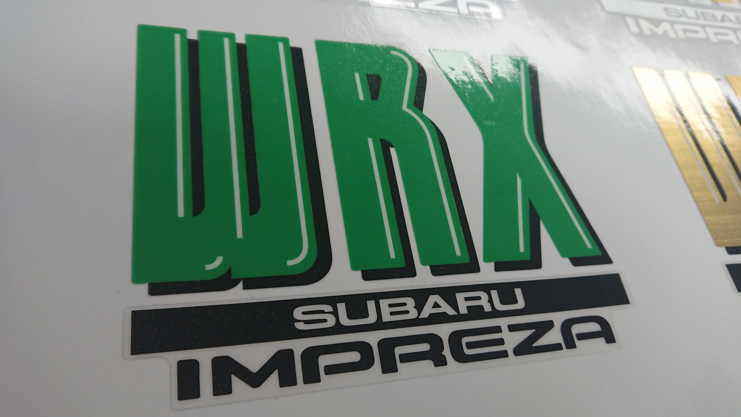 WRX GC8/GF8 Wagon and Sedan Tailgate Stickers V2 "Bubble" Versions