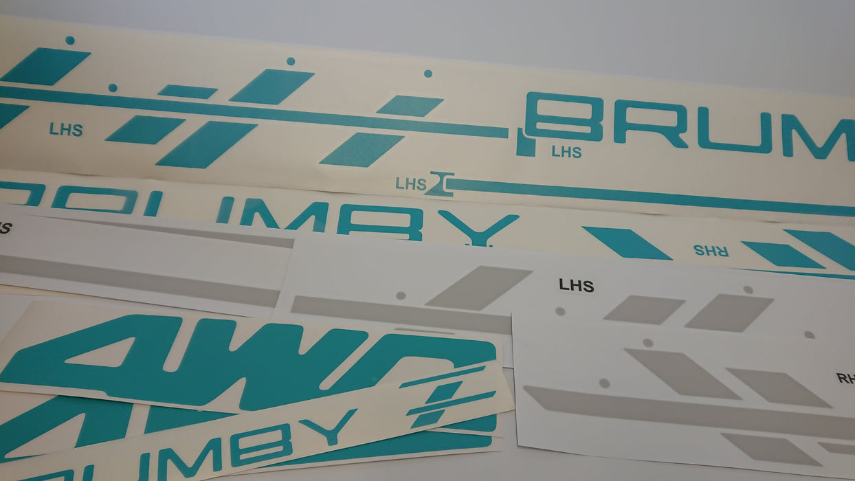 Brumby Teal & Ag-Quip Body Decals and Sets
