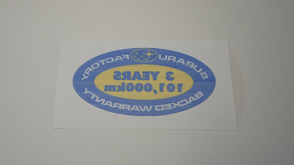 New Zealand 3 Year reverse Warranty Sticker 101,000km