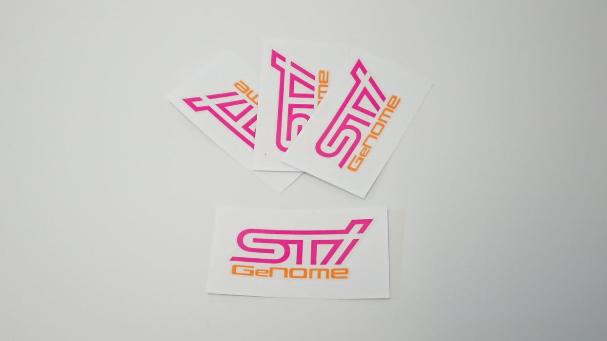 STI Genome Wheel Stickers Clear