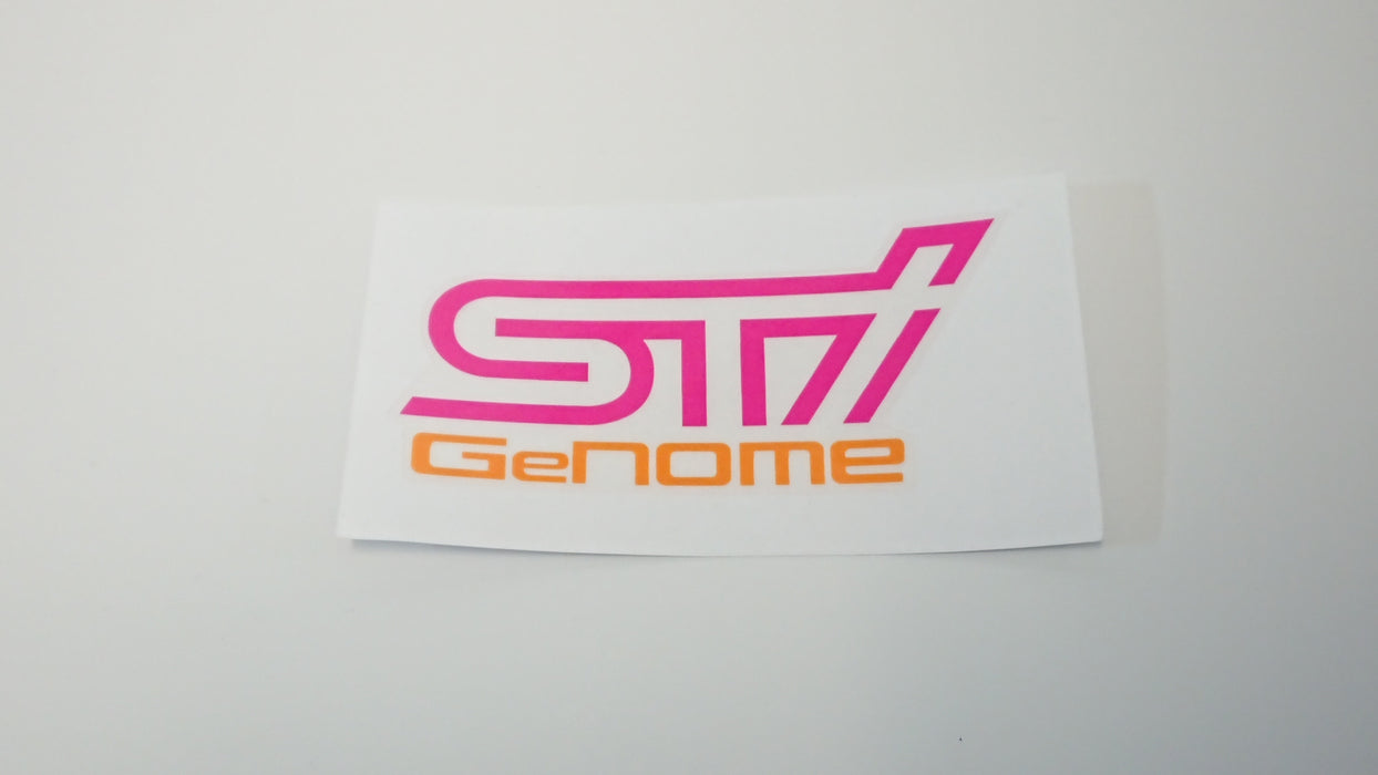 STI Genome Wheel Stickers Clear Large