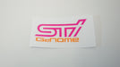 STI Genome Wheel Stickers Clear Large