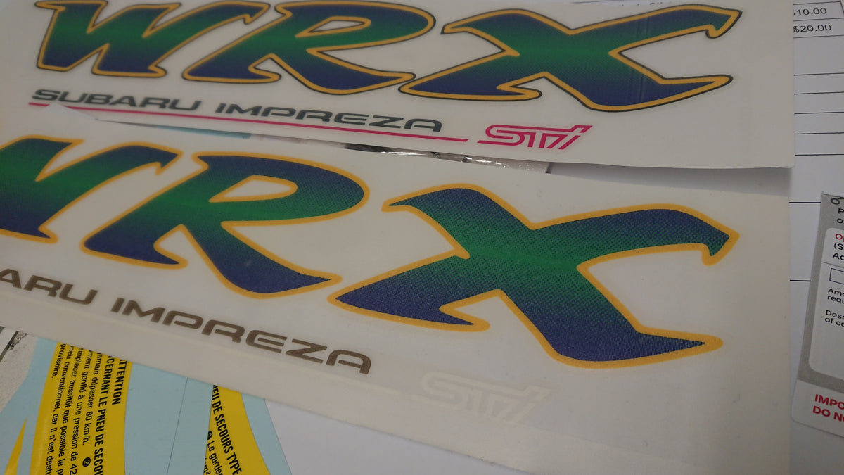 Type 7 Sticker WRX Type VIII+ STI GC8/GF8 Wagon and Sedan Mid Tailgate Stickers ...