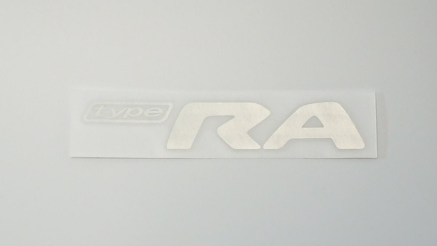 WRX GC8 Type RA sticker - Silver for dark cars