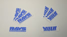 RAYS Engineering and VOLK Racing Set Blue and White on Clear Reproduction