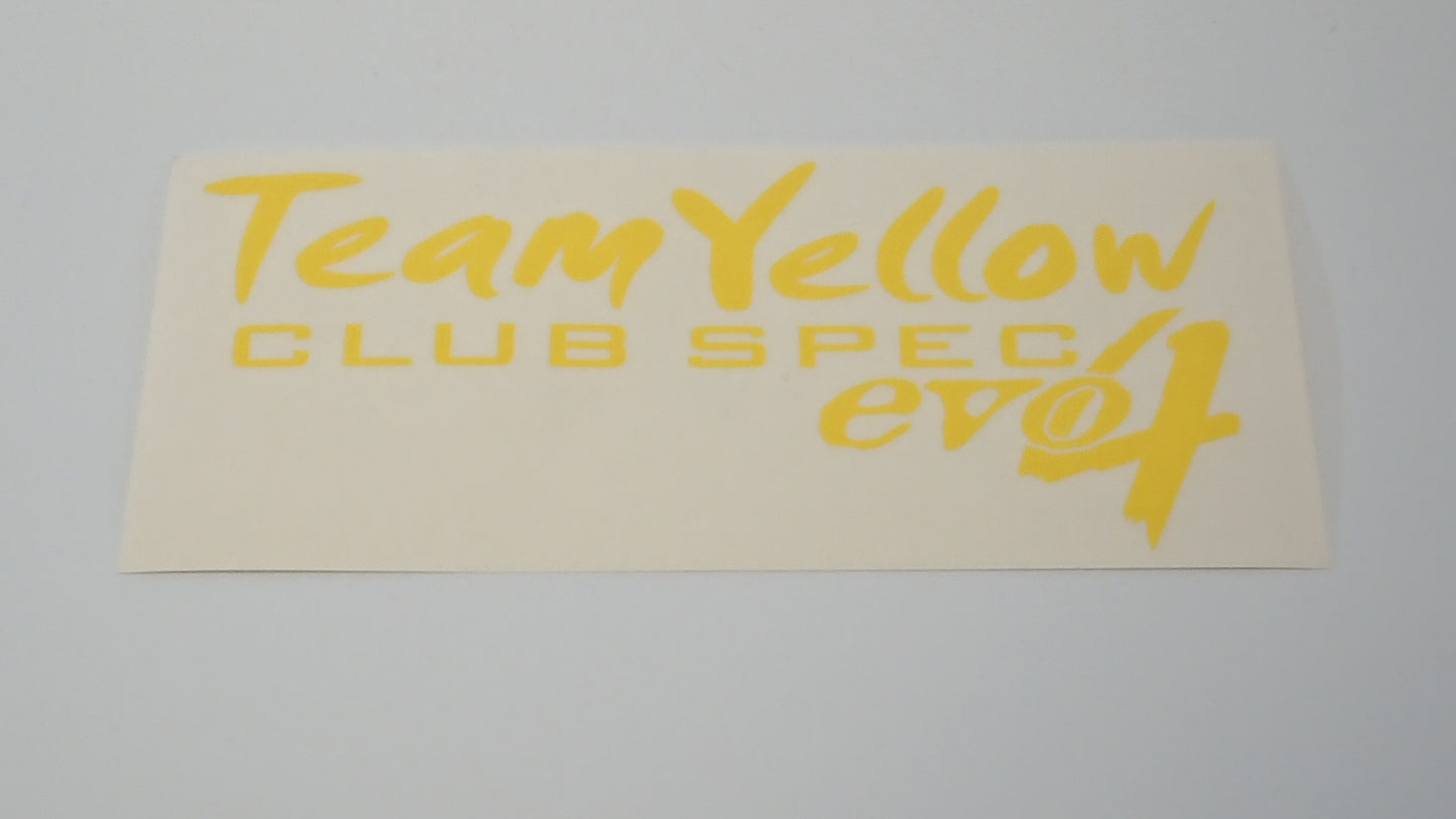 Club Spec evo 4 Team Yellow Decals