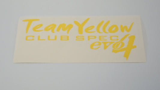 Club Spec evo 4 Team Yellow Decals