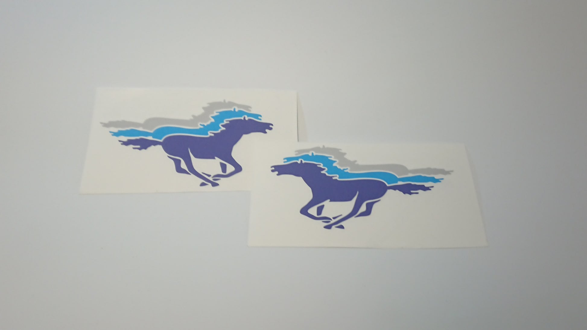 Brumby Horse Decals V2 - Blue Tricolour