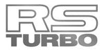 SUBARU RS TURBO Quarter Panel Solid Cut Decal ALL Gun Metal