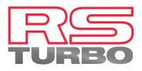 SUBARU RS TURBO Quarter Panel Solid Cut Decal Gun Metal